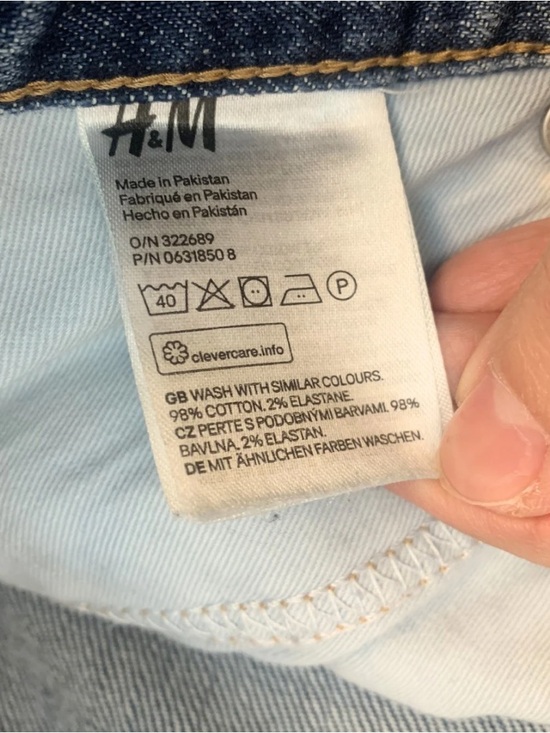 H&M &DENIM Men’s Slim Straight Blue Jeans Size 32 Classic Regular Wash - Picture 5 of 8